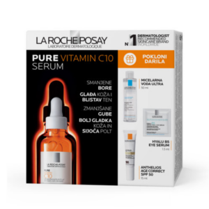 LA ROCHE POSAY PAKET (VITAMIN C10 SERUM MICELARNA VODA ULTRA HYALU B5+SPF 50